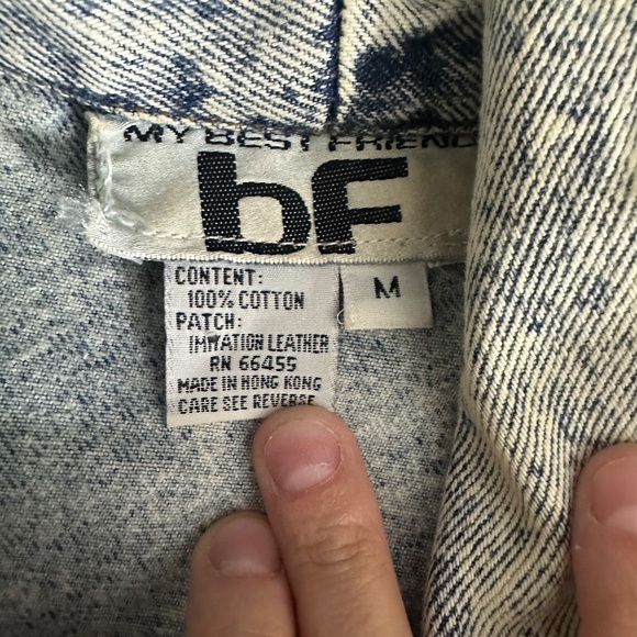 Vtg Acid Wash Denim Cropped Jacket & Trumpet Skirt Set Sz Small - Picture 10 of 10